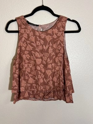 Camiseta sin mangas Knot Sisters floral alta-baja - talla pequeña - nueva con etiquetas Foto 1 de 4