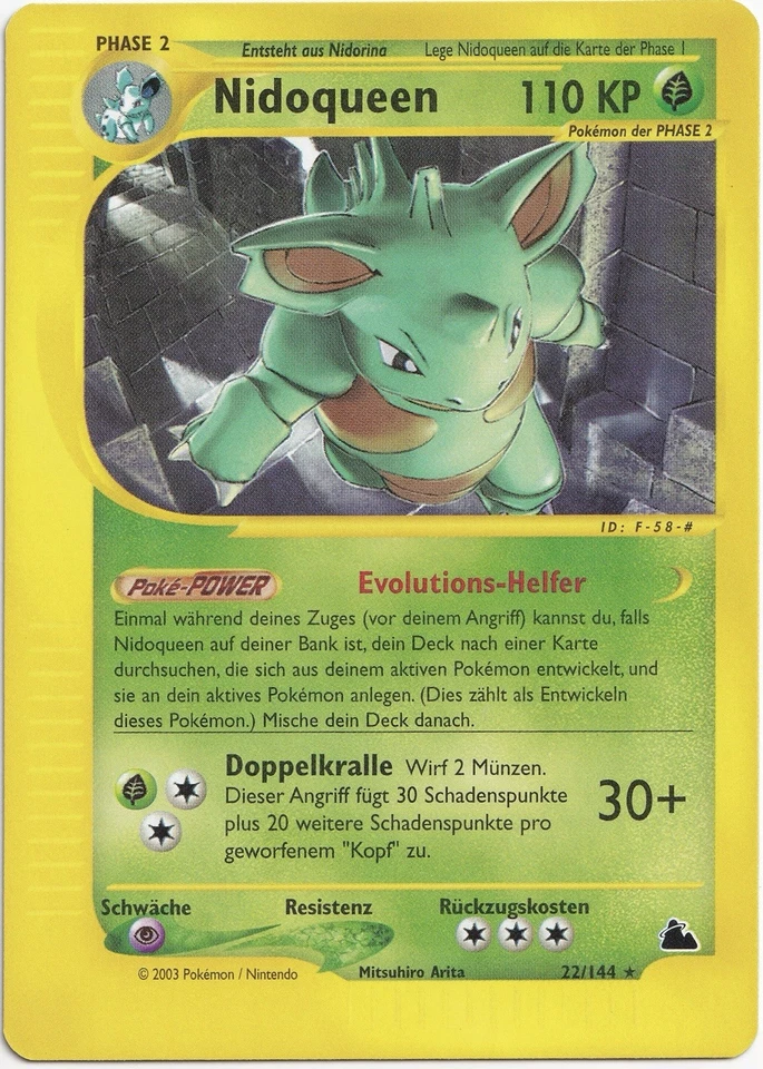 Pokémon Nidoqueen Rare Skyridge 22/144 NM Deutsch - Bild 1 von 1