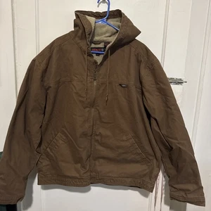 Wolverine Jacke XL Herren Full Zip Canvas Workwear Kapuze Sherpa Heavyweight Brn - Bild 1 von 14