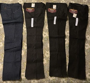 Vintage Rustler Boot Cut Jeans Reißverschluss 34x34 1-blau 3-schwarz Heavy Denim 87620 - Bild 1 von 16