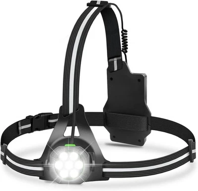 Running Lights Rechargeable 7-LED Chest Torch with Back Warning Light Body Torch - Image 1 of 4