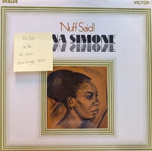 Nina Simone Nuff Said! Vinyl Record VG/VG RD7979 1968 - Picture 1 of 2