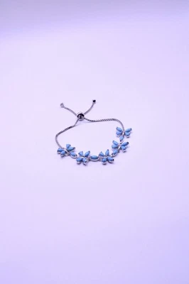 Turquoise Ethiopian Opal Butterfly Adj. Bracelet, Sterling Silver - Image 1 of 4