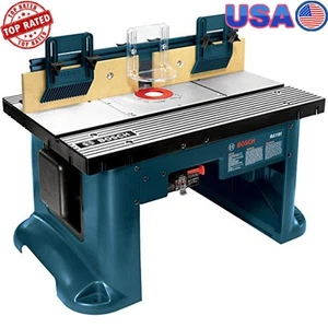 Benchtop Router Table Aluminum Top Dust Port Adjustable Fence Feather Boards New - Picture 1 of 5