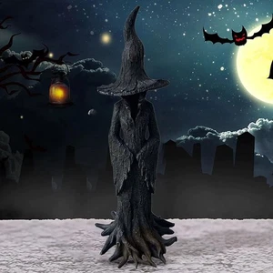 Retro Witch Statue Resin Crafted Desktop Decor Magician Mysterious Curse Theme - Picture 1 of 15