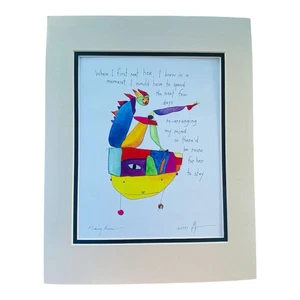 Vtg 1999 Brian Andreas Story People “Making Room” Watercolor & Ink Print 14x11 - Picture 1 of 6