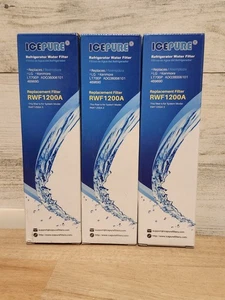 ICEPURE Refrigerator Water Filter RWF1200A Pack of 3 - Picture 1 of 2