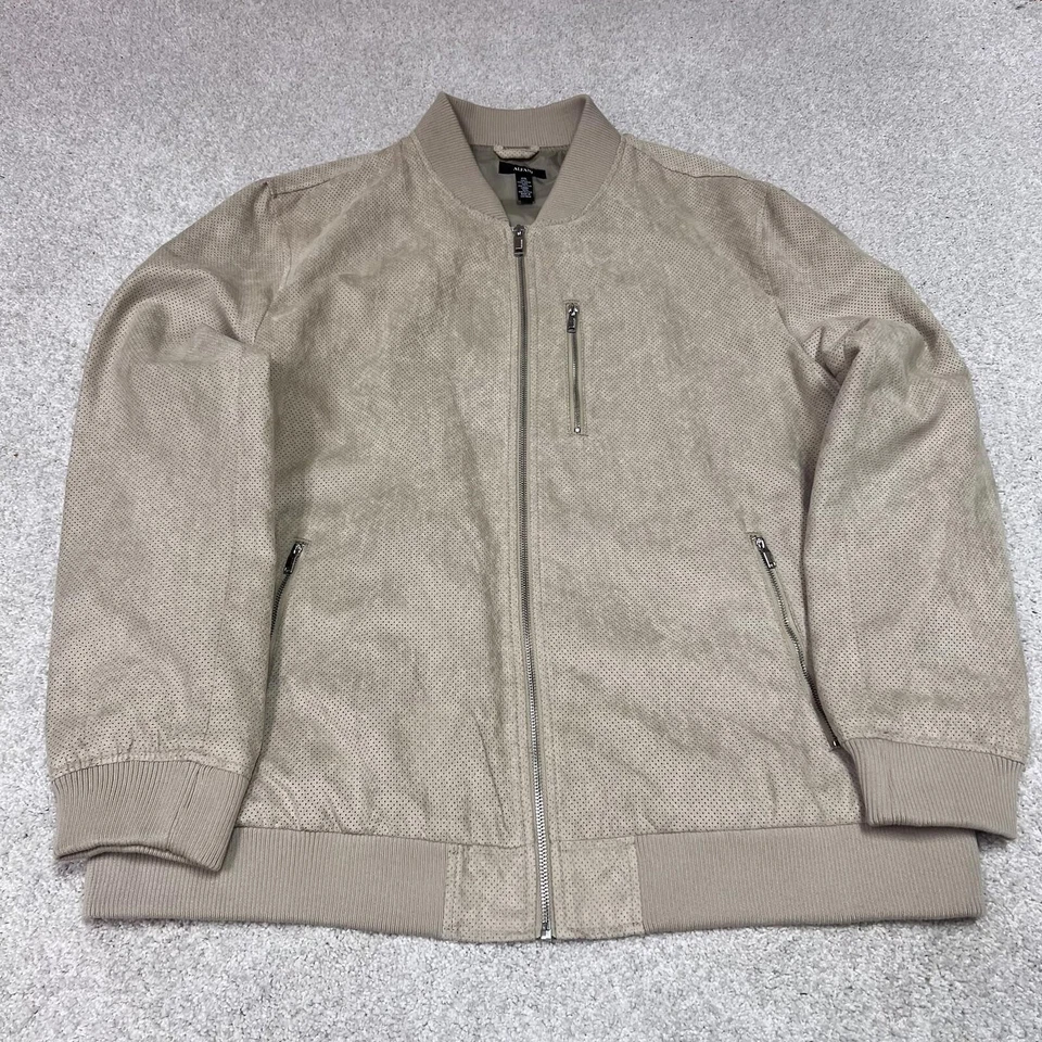 Chaqueta Alfani Hombre Beige Manga Larga Cremallera Completa Talla XXL Foto 1 de 4