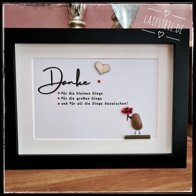 Steinbilder 🪻 DANKE sagen,  handgefertigt, personalisierbares Geschenk, Unikat! - Bild 1 von 4