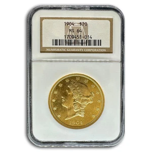 1904 $20 Liberty Gold Double Eagle MS-64 NGC - Picture 1 of 3