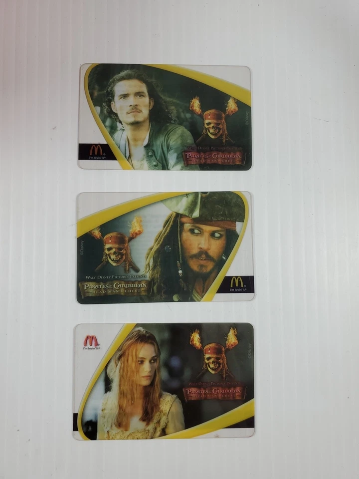 Vintage Mcdonald's Arch Card Lot, Pirates of the Caribbean, Johnny Depp, Disney - Image 1 of 4