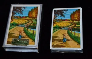 Playing Cards COUNTRY FARM BOY BAREFOOT FISHING POND BRIDGE Sealed! Vtg Midway - Picture 1 of 1
