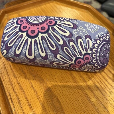 Vera Bradley Purple Lilac Tapestry Eyeglass Sunglass Case Hard Clamshell - Image 1 of 4