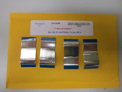 ViewSonic 37" N3752W Ribbon Cables (4 from T-Con Board 1370WA03C0AB to LCD Panel - Image 1 of 3