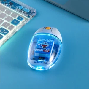 Anime Doraemon Wireless Bluetooth Mouse Office PC Portable Silent Clear Mouse - Picture 1 of 13