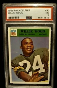 1966 Philadelphia Gum Company Willie Wood #90 Green Bay Packers PSA 7 - Bild 1 von 2