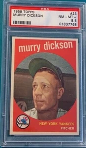 1959 Topps Baseball #23 Murry Dickson PSA 8.5 Perfectly Centered Low Pop 5 - Picture 1 of 2