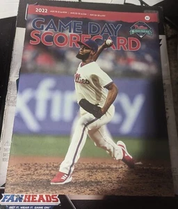 Seranthony Dominguez Cover PHILADELPHIA PHILLIES Game Day Scorecard 2022 Program - Picture 1 of 6