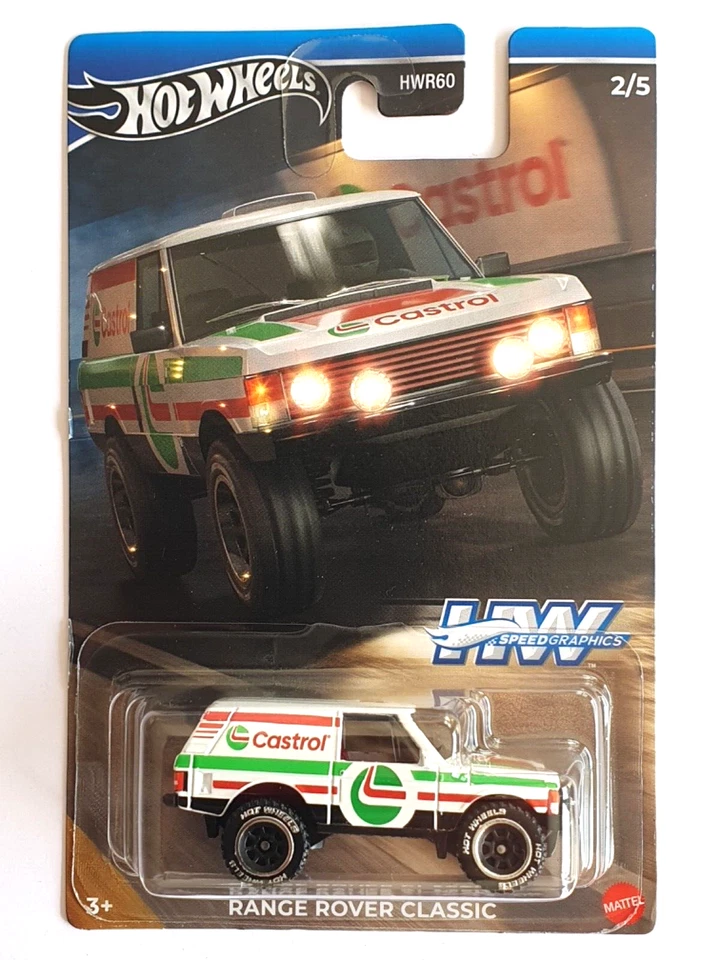 MINIATURE HOT WHEELS 1/64 RANGE ROVER CLASSIC CASTROL HW SPEED GRAPHICS - Photo 1/1