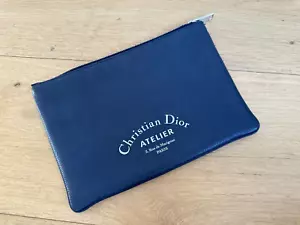 Authentic CHRISTIAN DIOR Atelier Navy Blue Pouch Clutch Bag - Picture 1 of 14