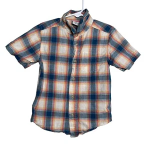 Wrangler Shirt Boy's 5 Plaid Button Up Short Sleeve Collared Shirt - Picture 1 of 8
