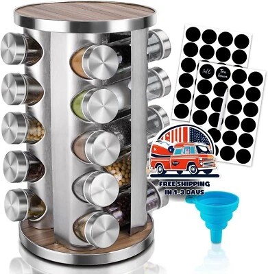 Frascos Especierros Para Cocina Condimentero Giratorio Organizador De Especies Foto 1 de 4