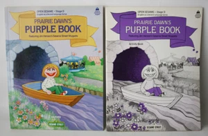 2X RARE VINTAGE 1985 OPEN SESAME PRAIRIE DAWN'S PURPLE BOOK OXFORD NEW NOS ! - Picture 1 of 12