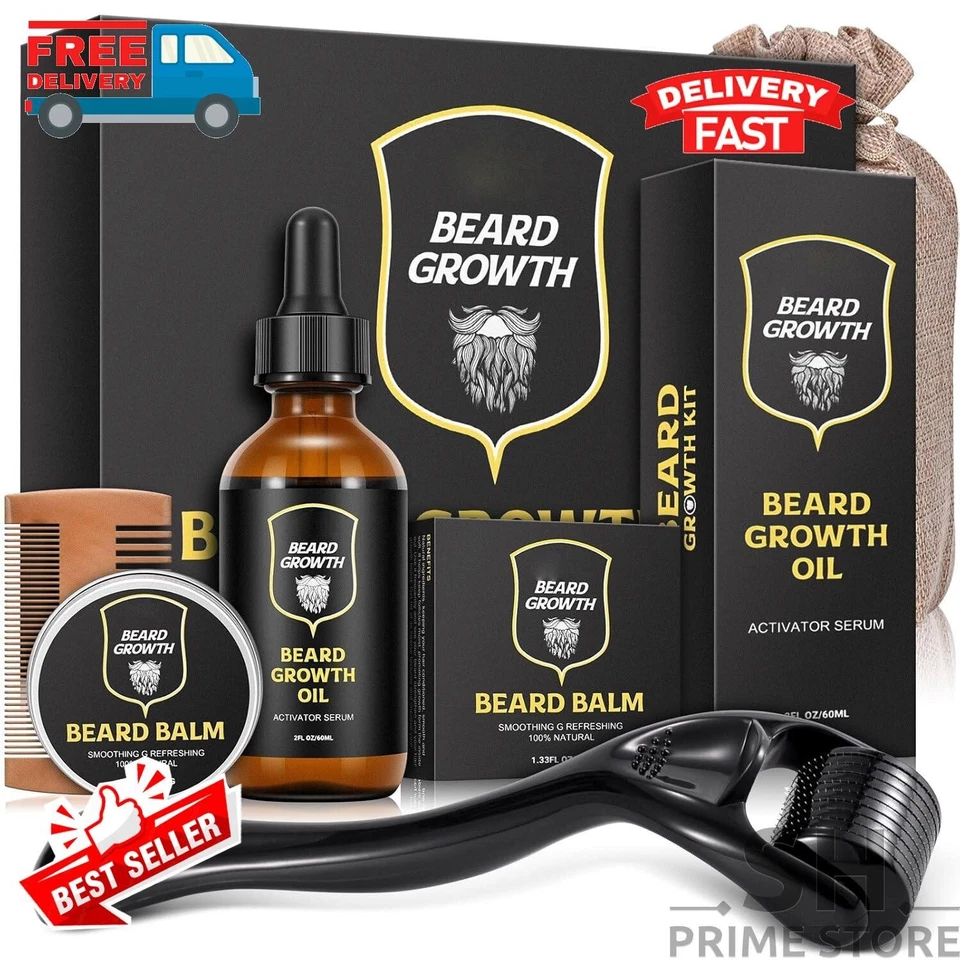 Kit de crecimiento avanzado Beard Club cabello completo saludable hombres novios aceite suero potencia Foto 1 de 4