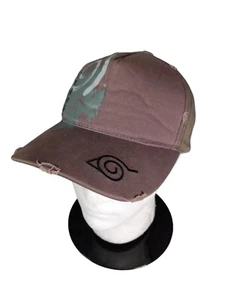Naruto Viz Media Strapback Hat Cap Distressed Design Brown - Picture 1 of 8