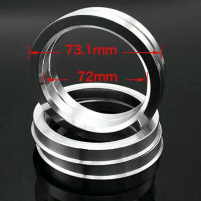 4pcs Alloy Customize Made Wheel Spacer Spigot Hub Centric Rings 73.1mm to 72mm - Image 1 of 4