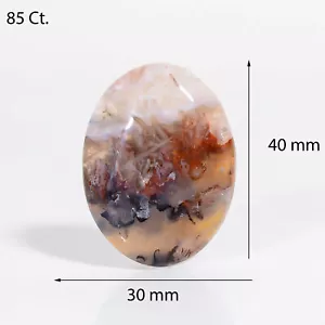 Authentic Stick Agate Oval Shape Cabochon Loose Loose Gemstone 85 Ct. 40X30X8 mm - Picture 1 of 4