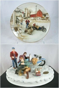 Harley Davidson 1993 Holiday Plate 1997 Figurine A Christmas Vacation Ltd Ed Box - Picture 1 of 12