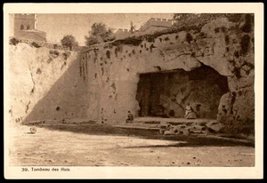 Judaica Palestina Antigua Postal Jerusalén Tumbas de los Reyes por Gilbertas - Imagen 1 de 2