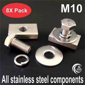 Fastener bolt nut kit for Rhino Platform Roof Rack stainless steel M10X8 - Bild 1 von 6