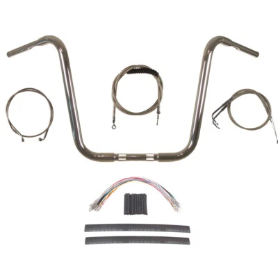 Kit de manillar Ape Hanger 1996-2003 1/4" cromado 16" Harley-Davidson Sportster Foto 1 de 2