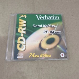 Cd-rw disc 74 Min 650 Mb 2x-4x Speed 5 Pack vervatim FX - Picture 1 of 6