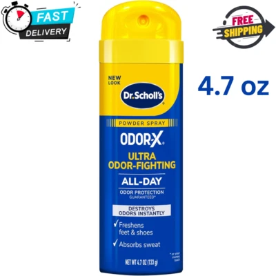 Dr. Scholl's ODOR-X POLVO ULTRA LUCHA CONTRA OLORES destruye olores instantáneamente - 4,7 oz Foto 1 de 4