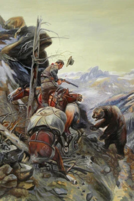 Arte occidental Slick Rider Charles M Russell arte de pared decoración del hogar - PÓSTER 20x30 Foto 1 de 4