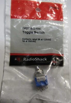 Interruptor de palanca RadioShack DPDT 275-0614 nuevo y precintado Foto 1 de 3