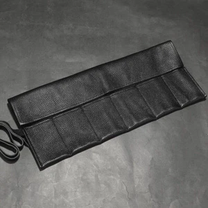 Estuche enrollable para reloj de cuero genuino 6 ranuras caja de viaje reloj bolsa de almacenamiento soporte # - Imagen 1 de 7