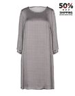 RRP €245 CAPPELLINI By PESERICO Satin Shift Dress Size 42 Made in Italy