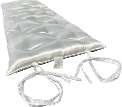 Colchón futón con ruedas de piso queen, camas Shikifuton de algodón 3x60x80 blanco satinado Foto 1 de 3