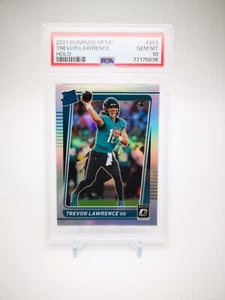 2021 Donruss Optic Trevor Lawrence Rated Rookie Holo #201 **PSA 10 GEM** - Picture 1 of 2