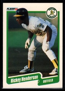 RICKEY HENDERSON  A's  1990 FLEER #10