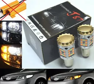 Canbus LED Switchback Light Blanco Ámbar P21 / 5W Bombillas Señal de giro frontal Reemplazar - Imagen 1 de 12