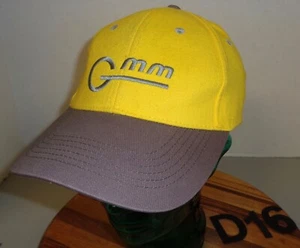 GMM STONE MACHINERY HAT YELLOW EMBROIDERED LOGO STRAPBACK ADJUSTABLE VGC D16 - Picture 1 of 3