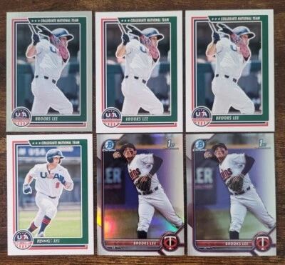 2022 Panini Stars & Stripes Longevity Brooks Lee & 2023 Bowman Chrome Draft. - Image 1 of 4