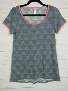 Top clásico para mujer Lularoe T jaspeado negro y azul talla XXS NUEVO CON ETIQUETAS - Imagen 1 de 3