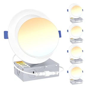 4 Pack 6 inch Gimbal Led Recessed Lighting, 90° Rotatable and 5CCT Selectable... - Picture 1 of 6