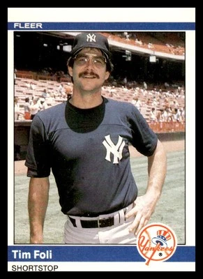 1984 Fleer Update #U-38 Tim Foli New York Yankees - Image 1 of 2